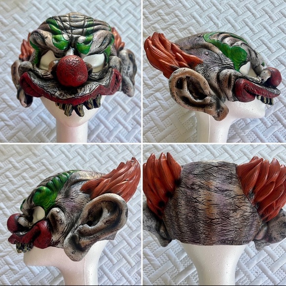 Vintage 2000 Y2K Killer Clown The Fright Asylum Halloween Disguise Horror Mask - Picture 2 of 8